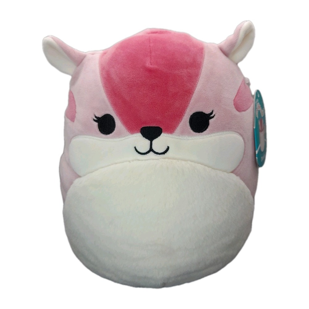 Squishmallows Dianalee Pink Chipmunk 11" Plush NWT Fuzzy Belly Jazwares Stuffed